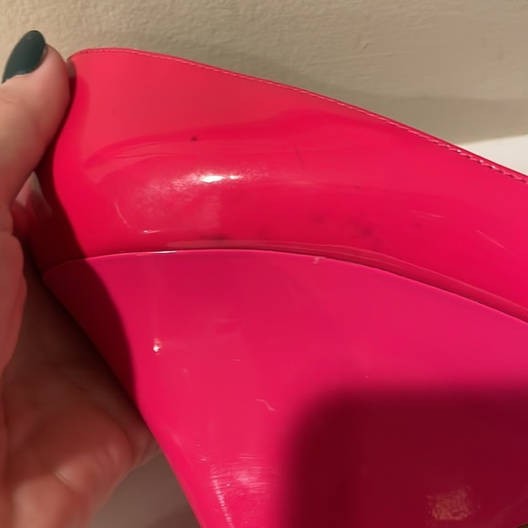 Jimmy Choo Hot Pink Wedge 38.5 - Picture 7 of 10